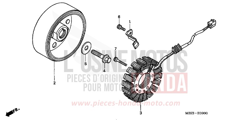 GENERATOR for CB600F Hornet BOMBAY ORANGE METALLIC (YR254) from 2005